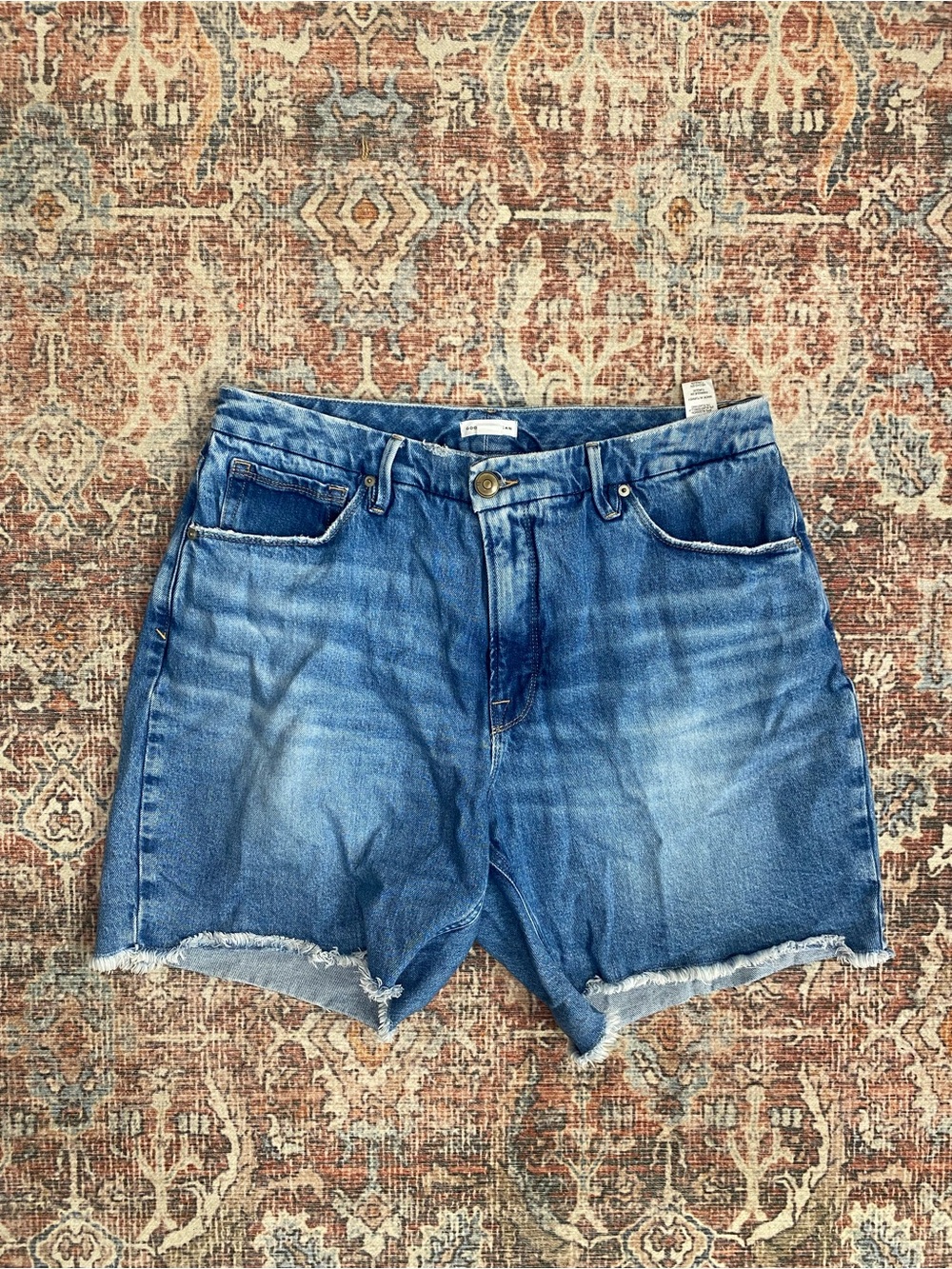 Good American good icon bermuda high rise jorts Streetwear vacation causal 15